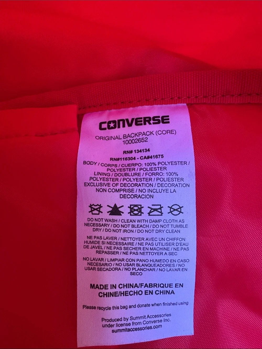 3 Backpacks for $40! Converse Kids/Teen Red Backpack with All Star Patch